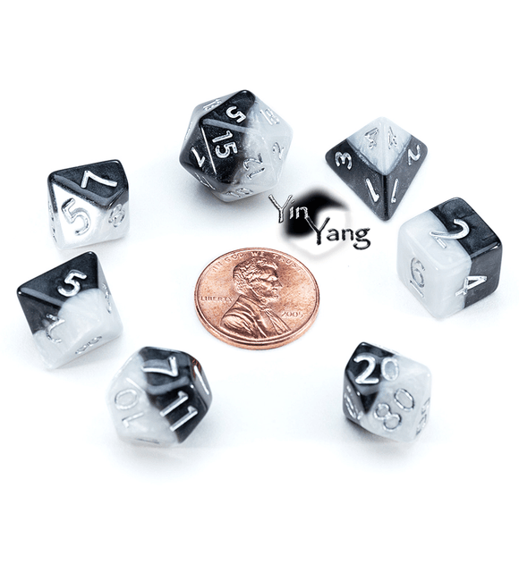 12mm Mighty Tiny Dice Set (7 Dice) - Bards & Cards