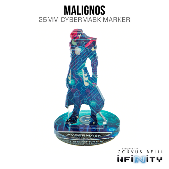 Infinity 3D Markers: Malignos (25mm Cybermask) - Bards & Cards