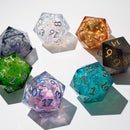 Massive Green Liquid Core 95MM Chonk Handmade Resin Dice And Box - Bards & Cards