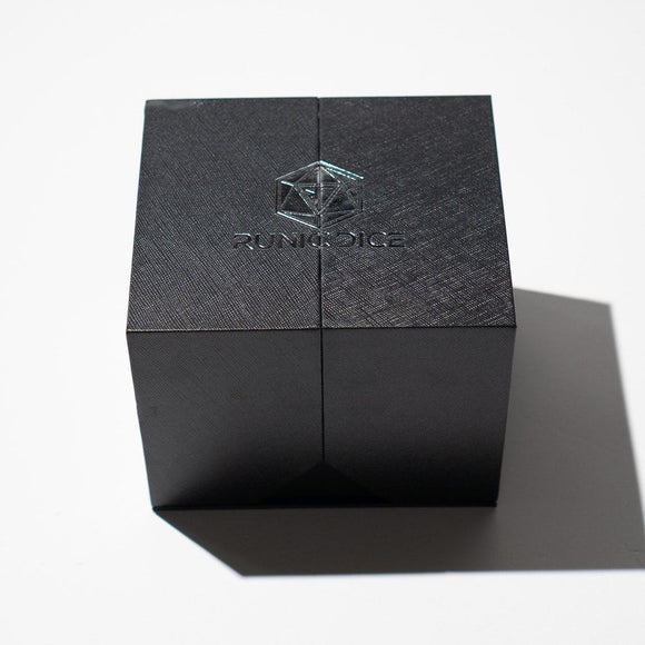 Massive Silver And Foil Liquid Core 95MM Chonk Handmade Resin Dice And Box - Bards & Cards