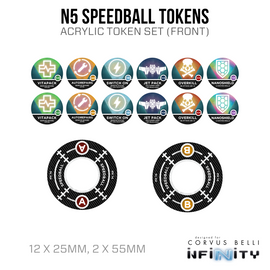 Infinity N5 Acrylic Speedball Token Set - Bards & Cards