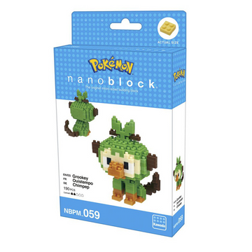 Nanoblock: Pokémon Series - Grookey - Bards & Cards