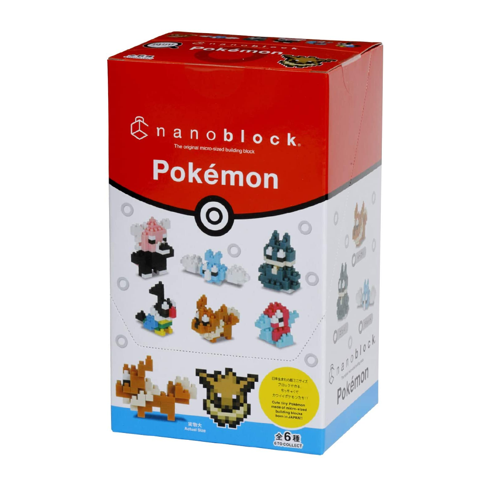 Nanoblock: Mininano Series: Pokemon (Normal Type) Set 1 Box of 6 - 0