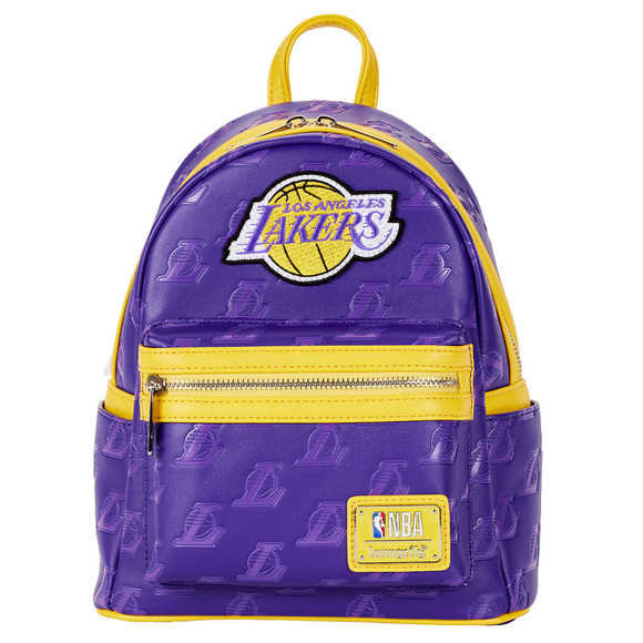 Loungefly: NBA LA Lakers Debossed Logo Mini Backpack - Bards & Cards