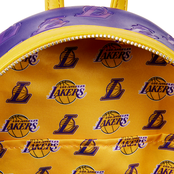 Loungefly: NBA LA Lakers Debossed Logo Mini Backpack - Bards & Cards