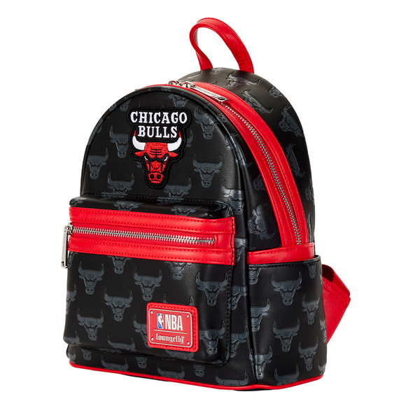 Loungefly: NBA Chicago Bulls Debossed Logo Mini Backpack - Bards & Cards