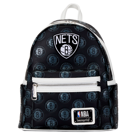 Loungefly: NBA Brooklyn Nets Debossed Logo Mini Backpack - Bards & Cards