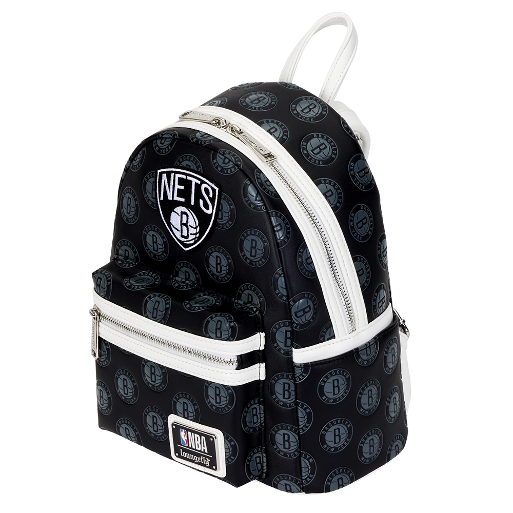 Loungefly: NBA Brooklyn Nets Debossed Logo Mini Backpack - 0