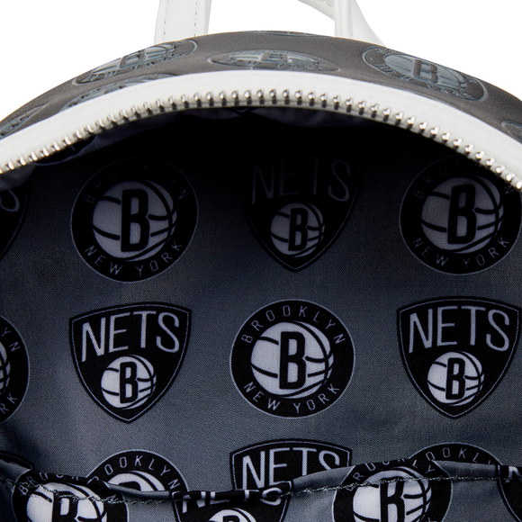 Loungefly: NBA Brooklyn Nets Debossed Logo Mini Backpack - Bards & Cards
