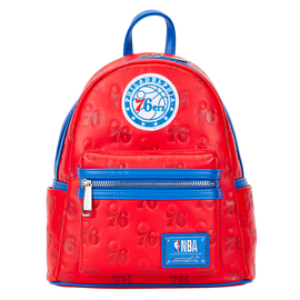 Loungefly: NBA Philly 76ers Debossed Logo Mini Backpack - Bards & Cards