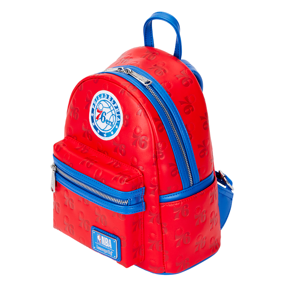 Loungefly: NBA Philly 76ers Debossed Logo Mini Backpack - 0