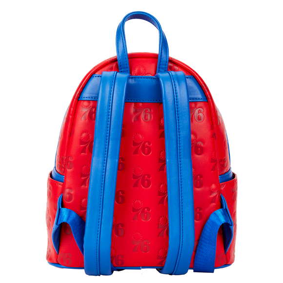 Loungefly: NBA Philly 76ers Debossed Logo Mini Backpack - Bards & Cards