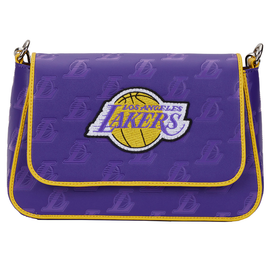 Loungefly: NBA LA Lakers Debossed Logo Cross Body Bag - Bards & Cards