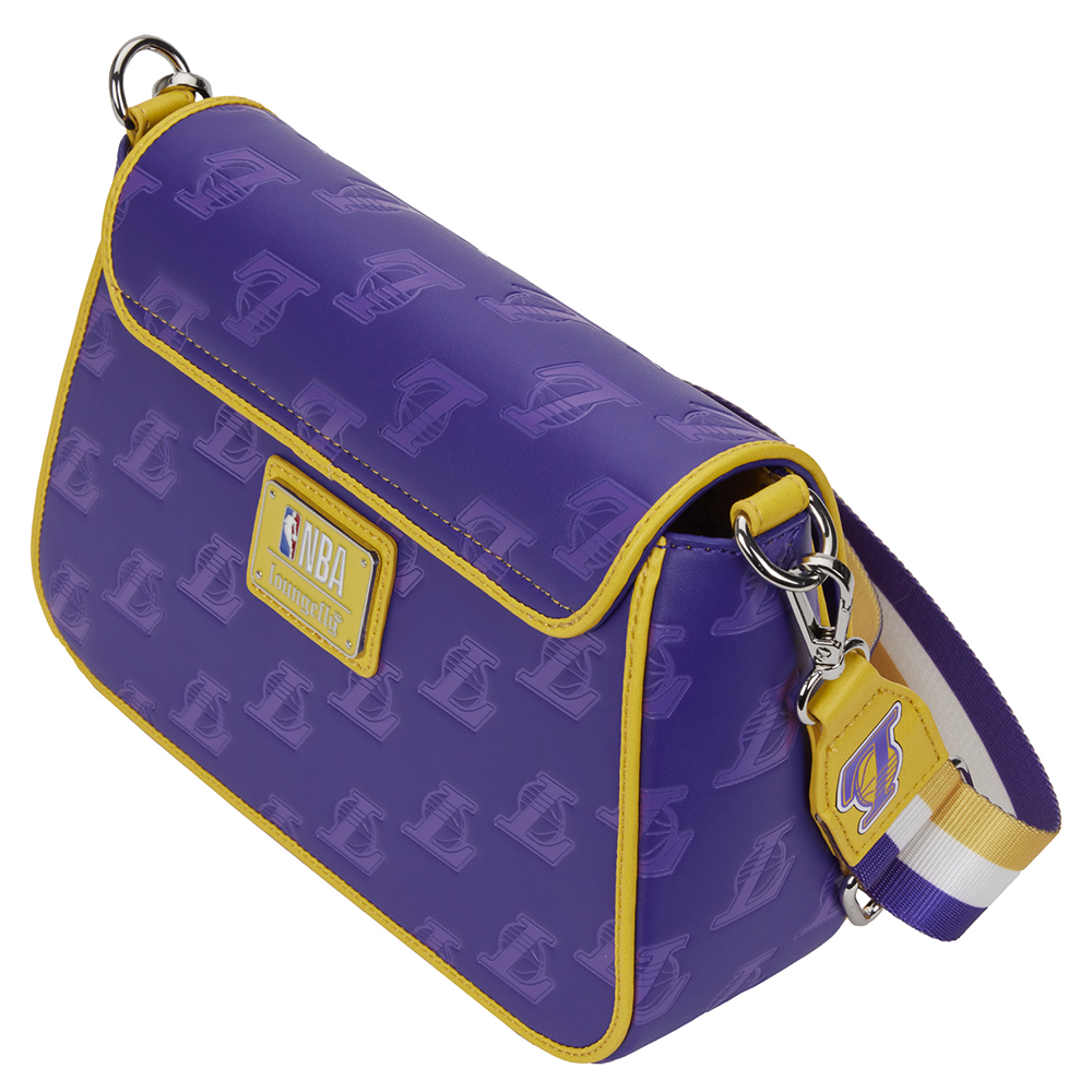 Loungefly: NBA LA Lakers Debossed Logo Cross Body Bag - 0