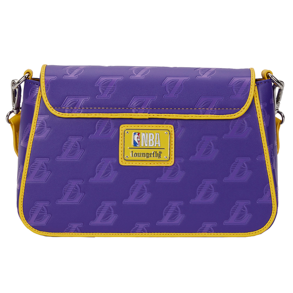 Loungefly: NBA LA Lakers Debossed Logo Cross Body Bag - Bards & Cards