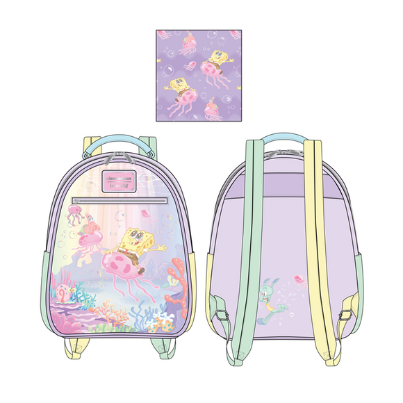 Loungefly: Spongebob Pastel Jellyfishing Mini Backpack - Bards & Cards