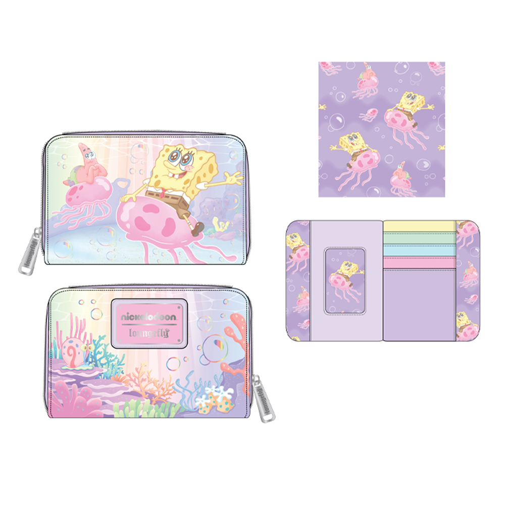 Loungefly: Spongebob Pastel Jellyfishing Zip Around Wallet