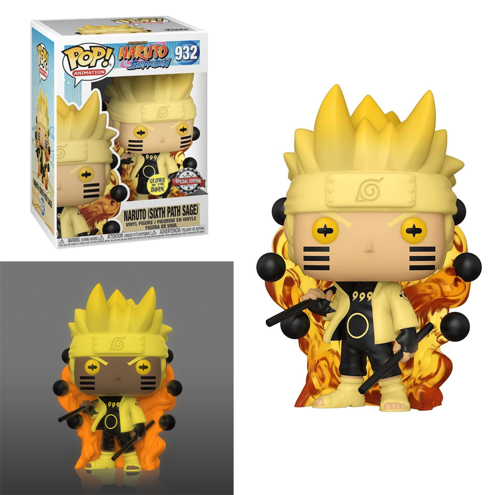 Funko POP! Naruto Shippuden - Naruto Six Path Sage (Glow In The Dark) Vinyl Figure #932 Special Edition Exclusive [READ DESCRIPTION]