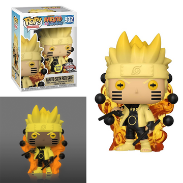Funko POP! Naruto Shippuden - Naruto Six Path Sage (Glow In The Dark) Vinyl Figure #932 Special Edition Exclusive - Bards & Cards