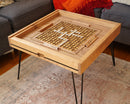 Rustic Scrabble Coffee Table with removable top - letter tiles included - Bards & Cards