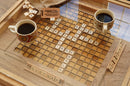 Rustic Scrabble Coffee Table with removable top - letter tiles included - Bards & Cards