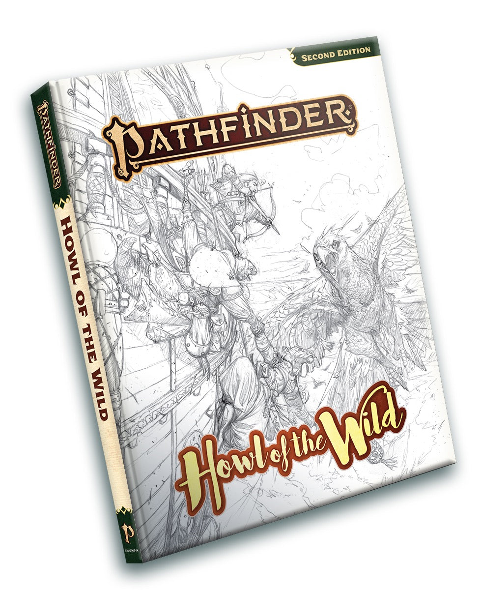 Pathfinder 2E: Howl of the Wild Sketch Cover (Hardcover)