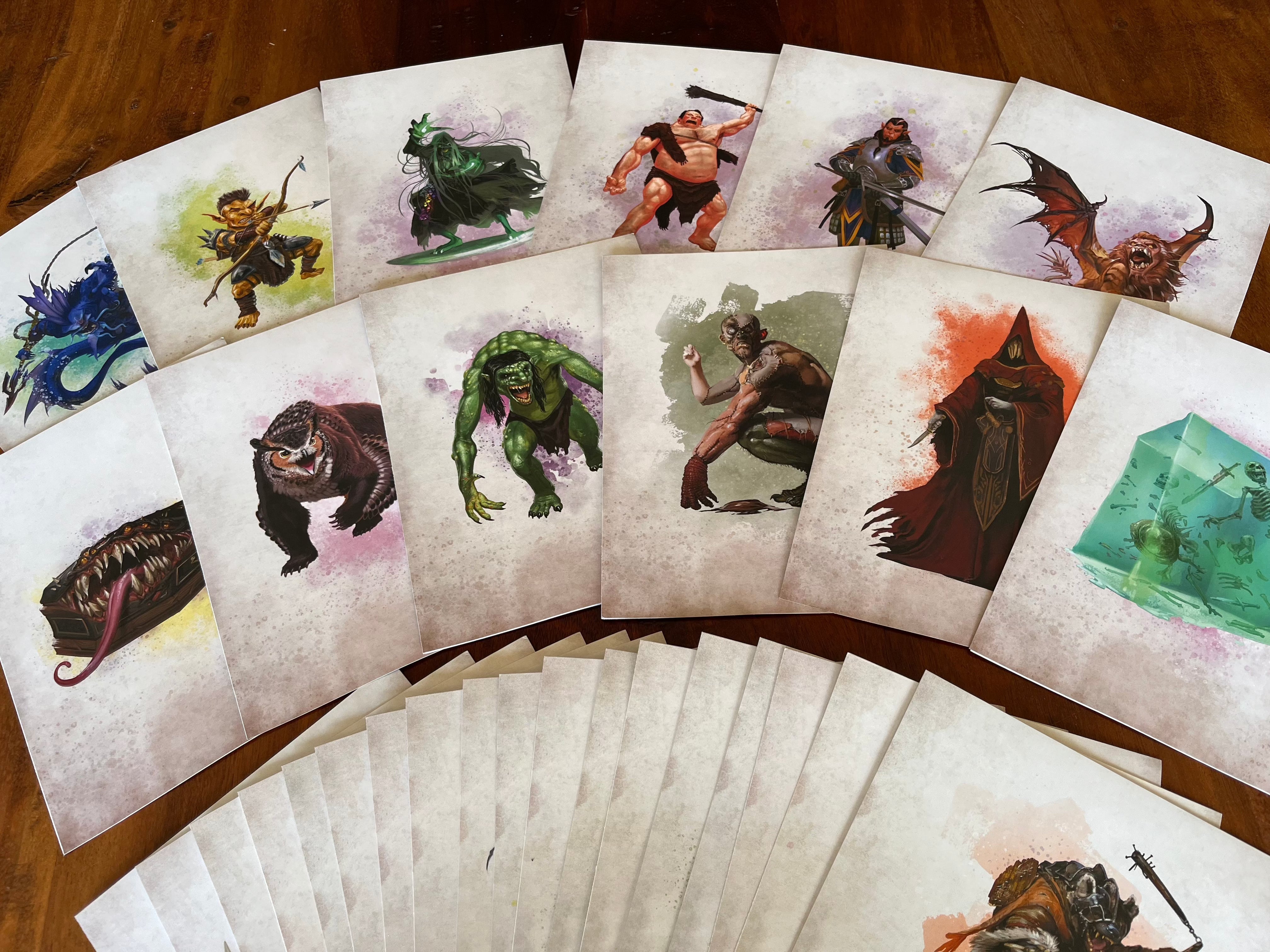 Encounter Cards (D&D) - Challenge Rating 0-6 PACK 1 - Bards & Cards