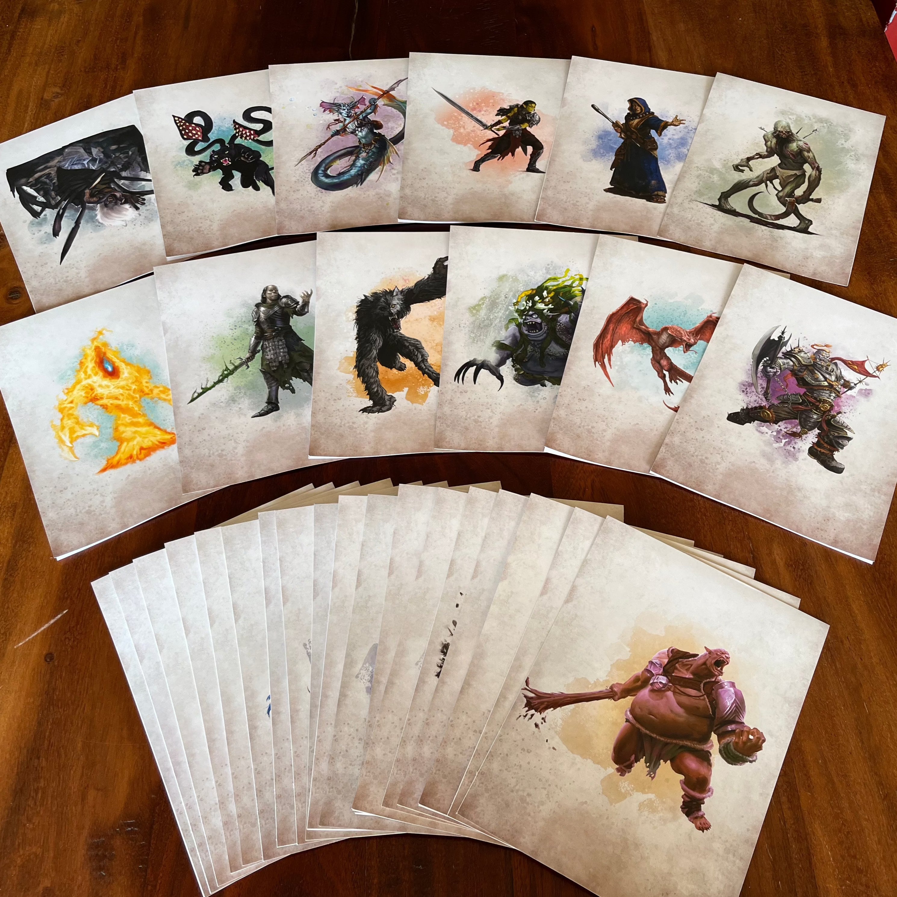 Encounter Cards (D&D) - Challenge Rating 0-6 PACK 2 - Bards & Cards