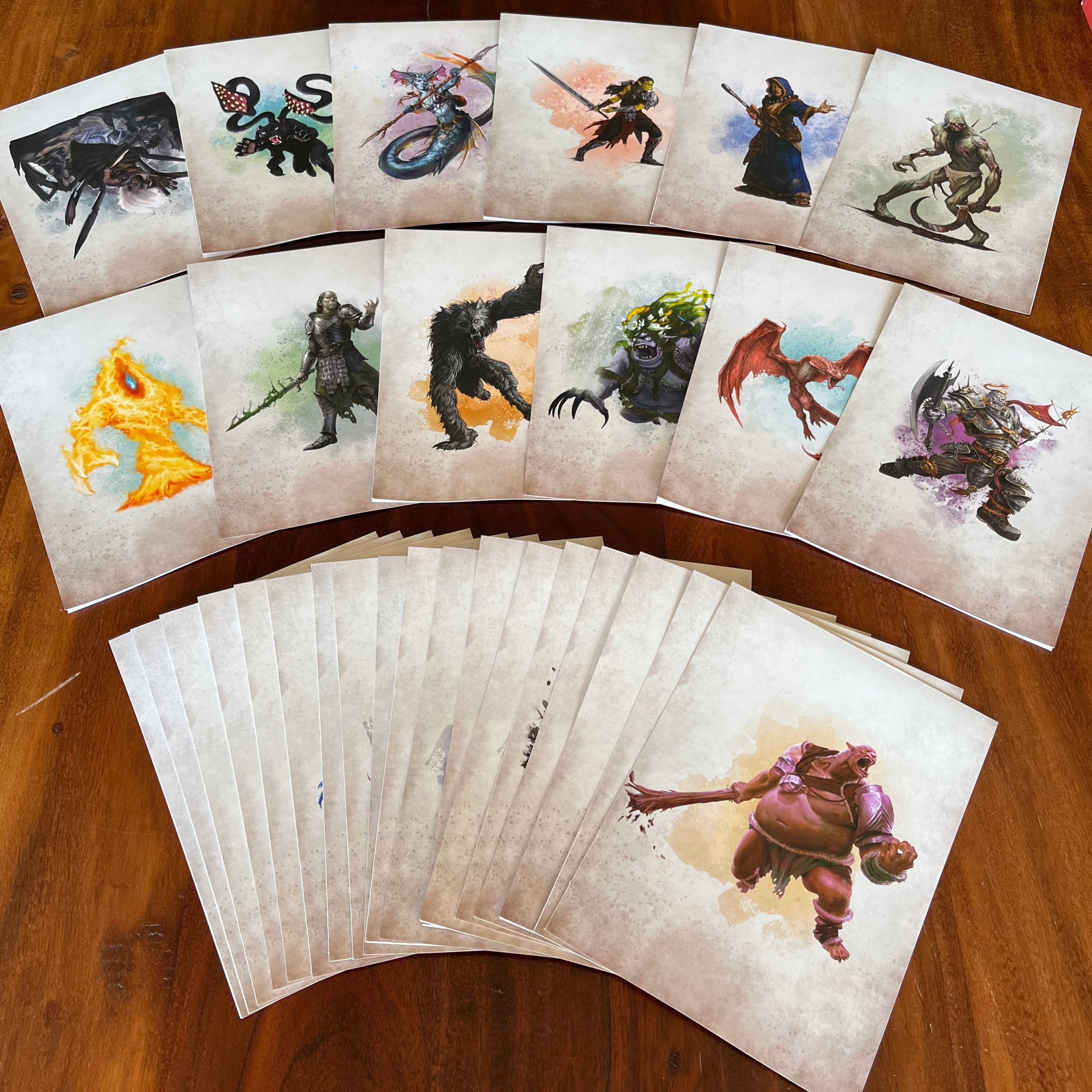 Encounter Cards (D&D) - Challenge Rating 0-6 PACK 2 - Bards & Cards