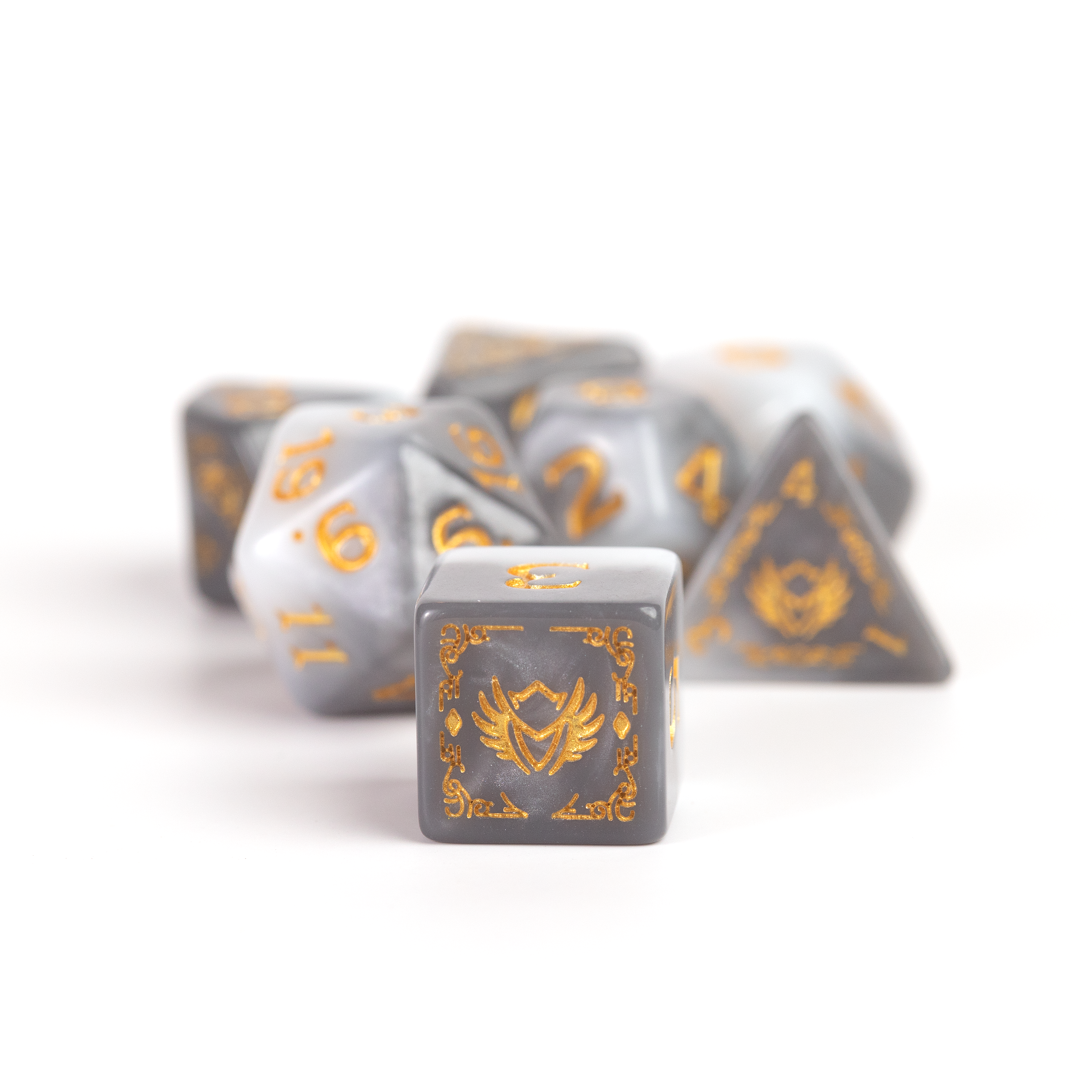 D&D Adventure Dice Set - Paladin Edition | White/Grey 14pc Collection