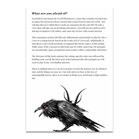 Be Like A Crow: Crowthulhu - Bards & Cards