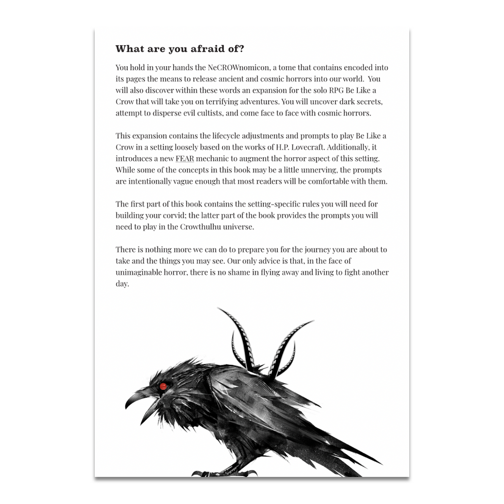 Be Like A Crow: Crowthulhu