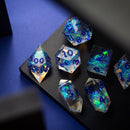 Purple Energy Handmade Resin DND Dice Set - Bards & Cards