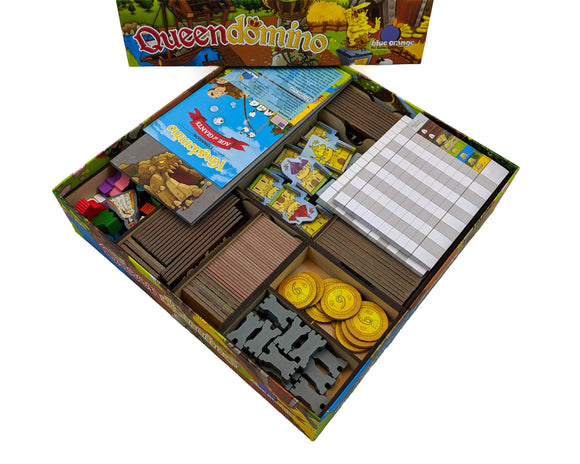 Queendomino Board Game Organizer Insert - Bards & Cards