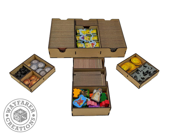Queendomino Board Game Organizer Insert - Bards & Cards