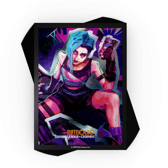Riftbound TCG Jinx League of Legends Card Sleeves 100ct - Bards & Cards