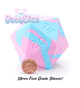 Epic Dice 58mm Silicone D20s - Bards & Cards