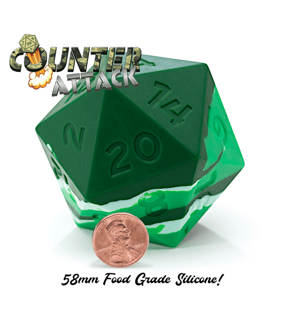 Epic Dice 58mm Silicone D20s - Bards & Cards