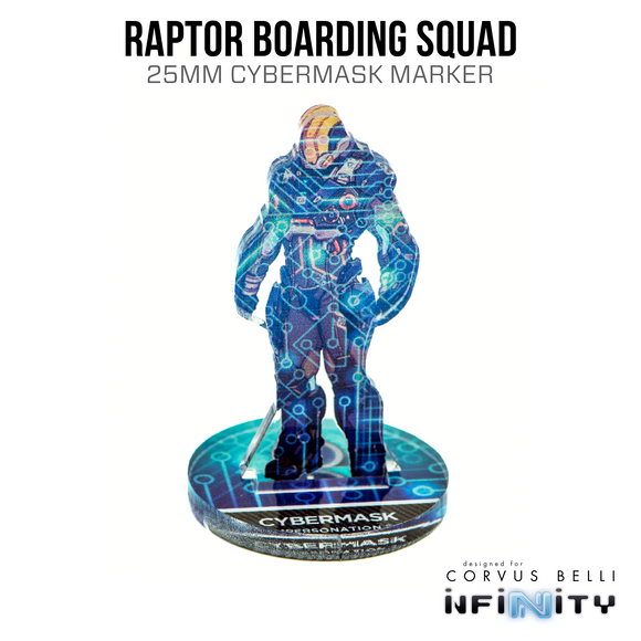 Infinity 3D Markers: Raptor Boarding Squad (25mm Cybermask) - Bards & Cards