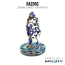 Infinity 3D Markers: Razors (25mm Camo -6) - Bards & Cards