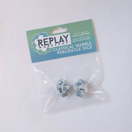 Classical Marble Recycled Percentile Dice [Replay] - Bards & Cards