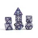 D&D Adventure Dice Set - Rogue Edition | Purple 15pc Collection - Bards & Cards