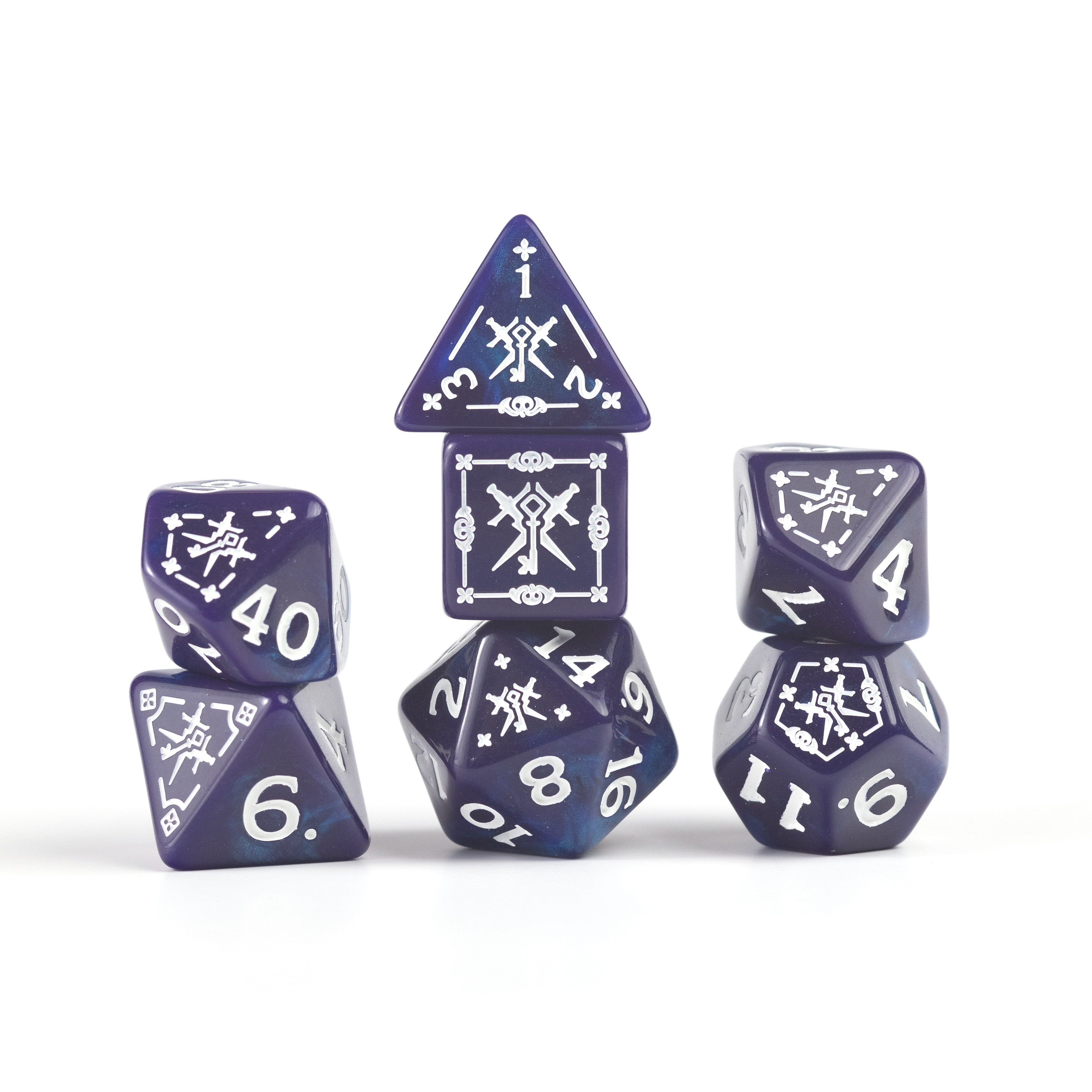 D&D Adventure Dice Set - Rogue Edition | Purple 15pc Collection