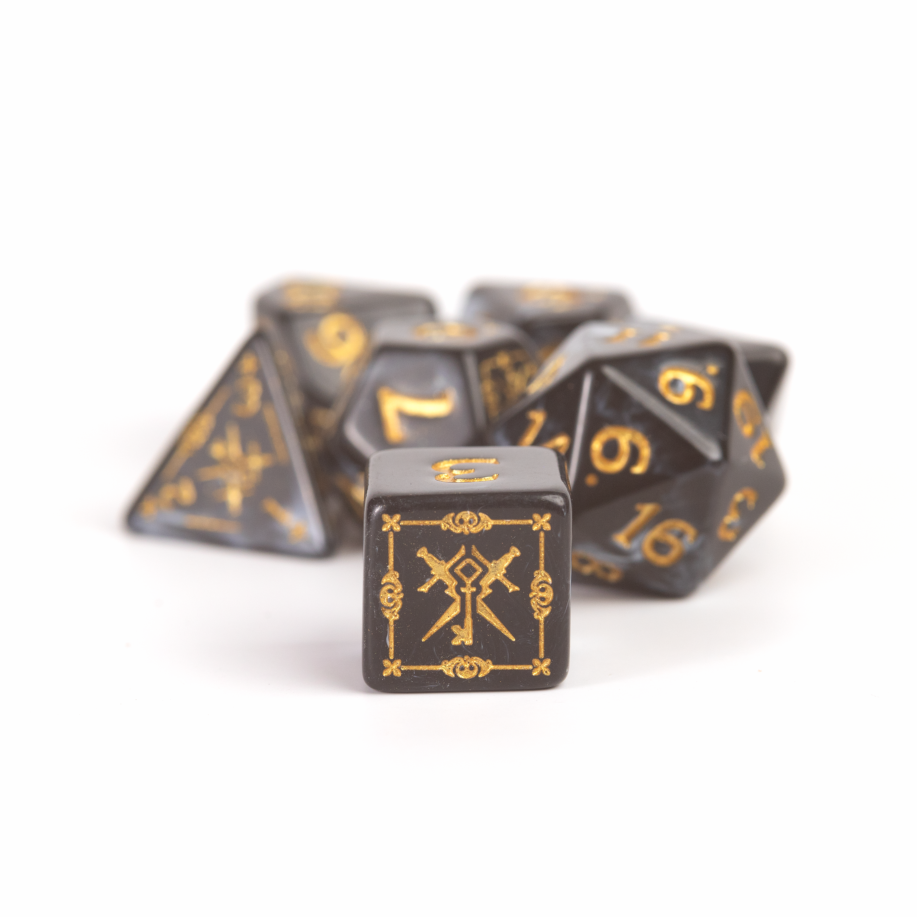 D&D Adventure Dice Set - Rogue Edition | Black 15pc Collection