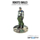 Infinity 3D Markers: Rokots, Male (25mm Camo) - Bards & Cards