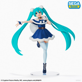 [PRE-ORDER] SEGA: Vocaloid - Blue Miku Hatsune (Christmas 2020) Super Premium Figure - Bards & Cards