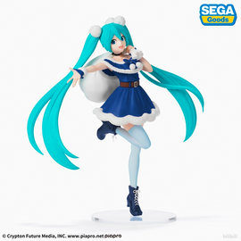 [PRE-ORDER] SEGA: Vocaloid - Blue Miku Hatsune (Christmas 2020) Super Premium Figure - Bards & Cards