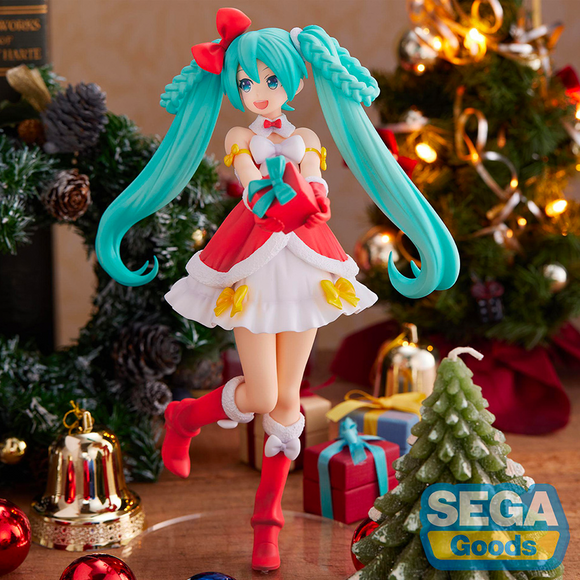 [PRE-ORDER] SEGA: Vocaloid - Hatsune Miku (2022 Christmas Ver.) Super Premium Figure - Bards & Cards