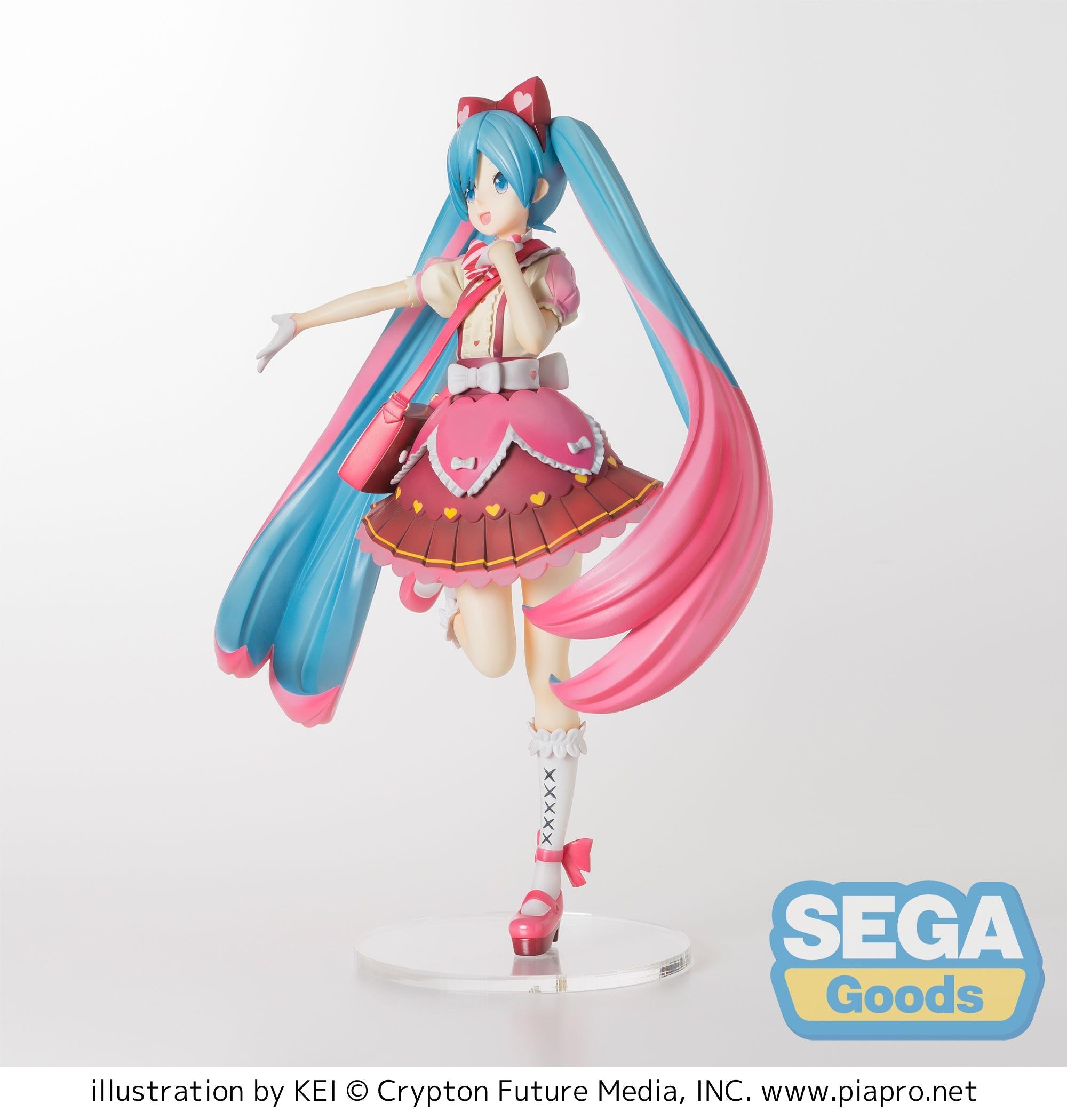 Sega: Vocaloid - Super Premium Miku Hatsune Ribbon x Heart Figure - 0