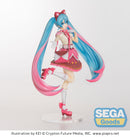 Sega: Vocaloid - Super Premium Miku Hatsune Ribbon x Heart Figure - Bards & Cards